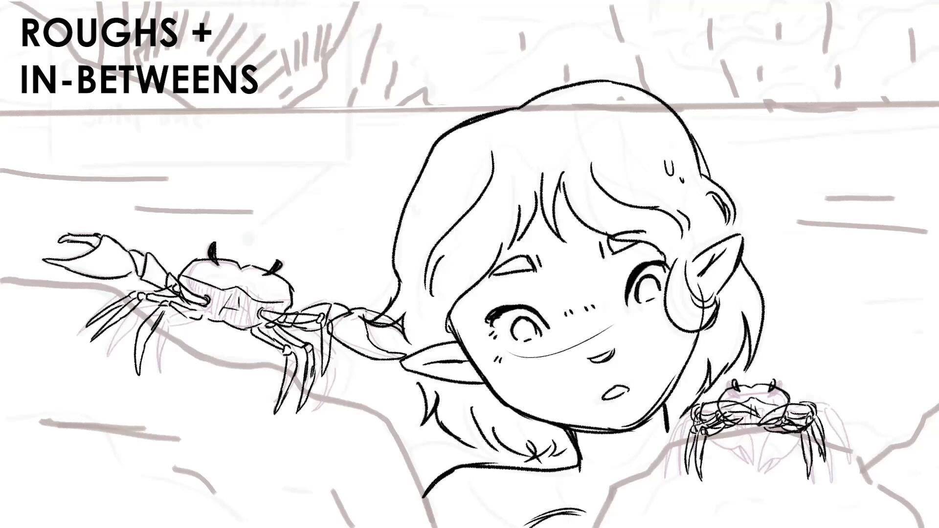 roughs & in-betweens animated by Samantha Luxford